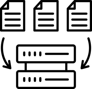 Veri işlemenin basit çizgi resmi