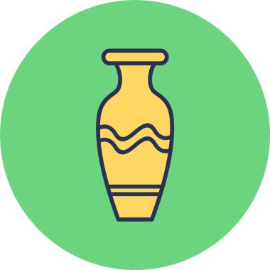 Vazo. Web simgesi basit illüstrasyon