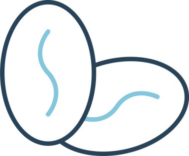 kahve çekirdeği ikonu vektör illüstrasyonu