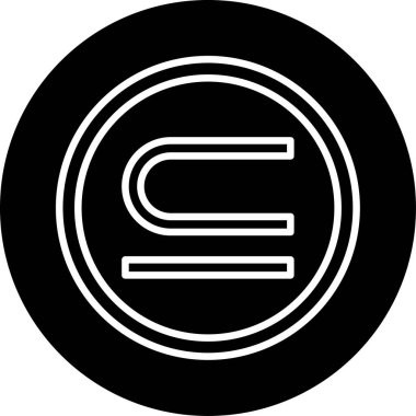 Alt küme ağ simgesi, vektör illüstrasyonu