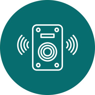 Müzik Sözcüsü Web simgesi basit illüstrasyon