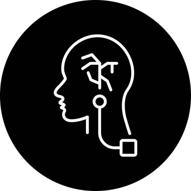 Vagus Sinir Uyarlama simgesi, vektör illüstrasyonu  