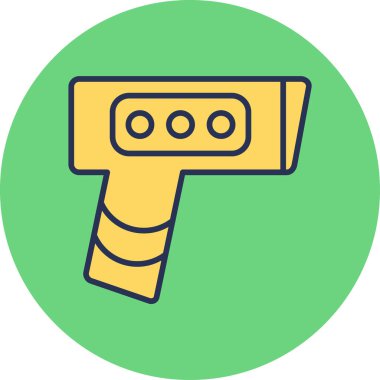 Termometre Silah Simgesi Vektör İllüstrasyonu