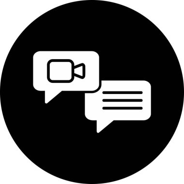 Ana hatlı biçim vektör illüstrasyon tasarımında konferans simgesi