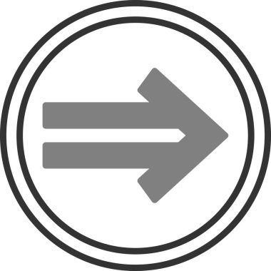 Sağ Ok simgesi, vektör illüstrasyonu 