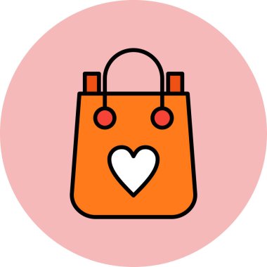 alışveriş çantası web simgesi, vektör çizim