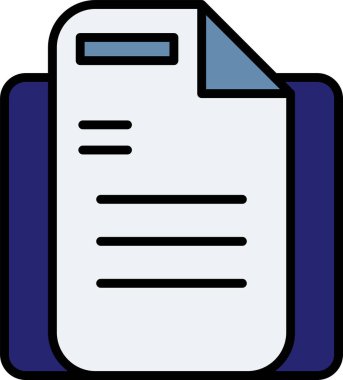 Bir belge simgesinin temiz ve basit vektör illüstrasyonu.