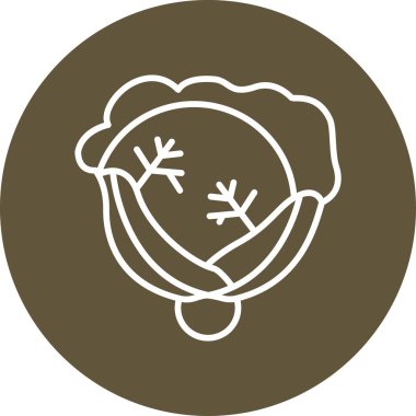 Lahana. Web simgesi basit illüstrasyon