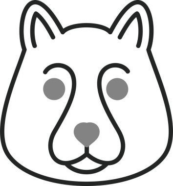 Pomeranian köpek çiftleşmesi hayvan ikonu vektör illüstrasyonu