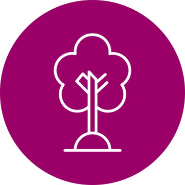 Kiraz ağacı. Web simgesi basit illüstrasyon