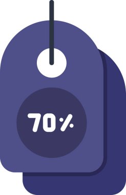 İndirimli Etiket web simgesi, vektör illüstrasyonu 