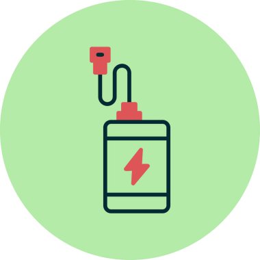 Pil. Web simgesi basit illüstrasyon