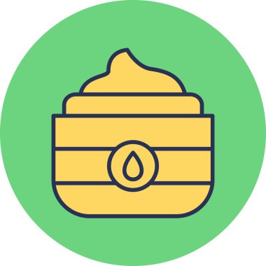 Krema. Web simgesi vektör illüstrasyonu