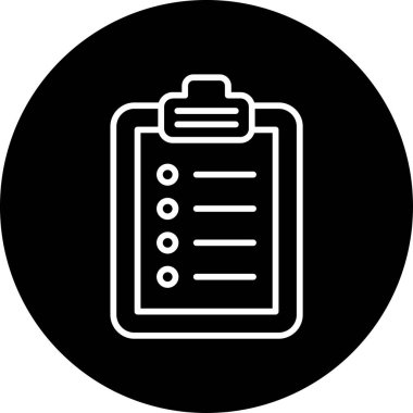 Web arayüzleri için geliştirilmiş bir kontrol listesi simgesinin temsili.