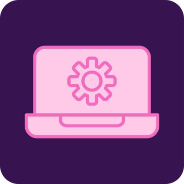 dizüstü bilgisayar simgesi, vektör illüstrasyonu basit tasarım