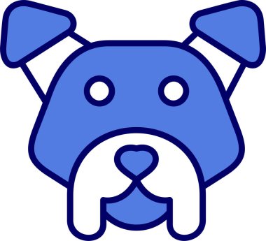 American Staffordshire köpek simgesi, vektör illüstrasyonu 