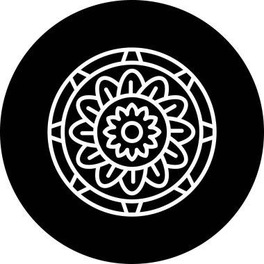 Mandala 'nın temel çizgisi, kutsal çiçek sembolü.