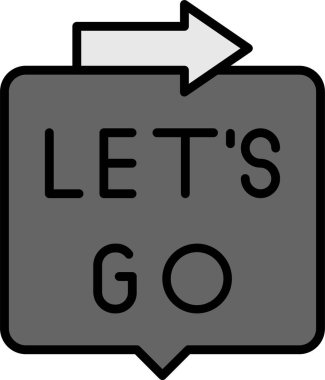 Hadi gidip ok ikonu vektör illüstrasyonunu yapalım