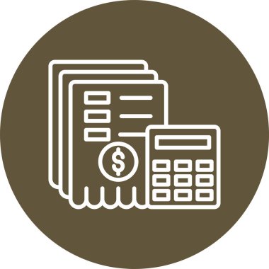 iş makbuzu simgesi, vektör illüstrasyonu