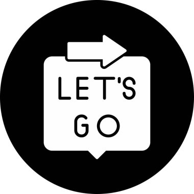 Hadi gidip ok ikonu vektör illüstrasyonunu yapalım