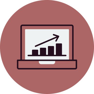 işletme büyüme grafiği vektör simgesi