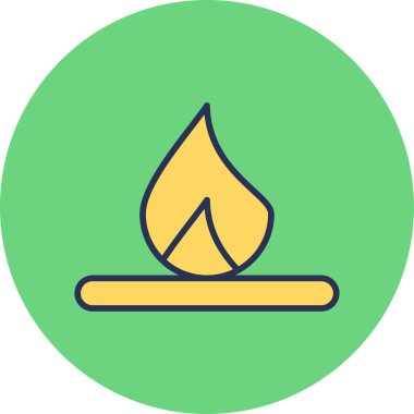 Yanıyorum. Web simgesi basit illüstrasyon 