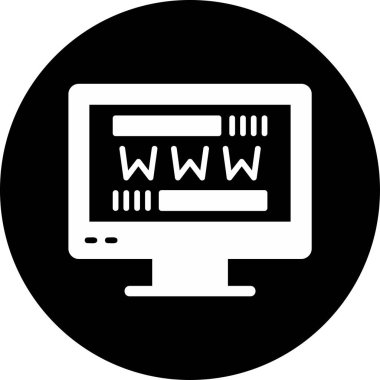 Web sitesi simgesi, vektör illüstrasyonu basit tasarım