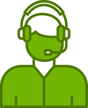 Müşteri hizmet vektör satırı simgesi