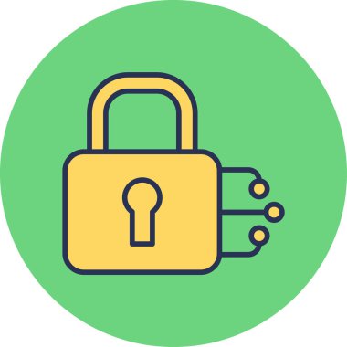 kilit web simge vektör çizim 