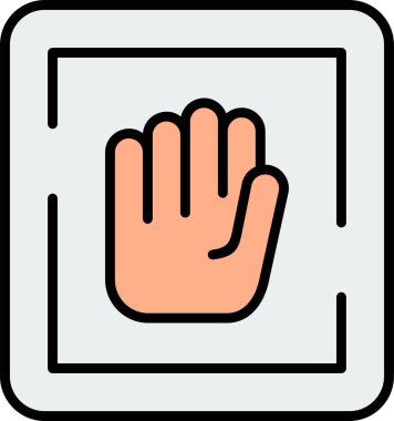 Dur tabelası. Web simgesi basit illüstrasyon