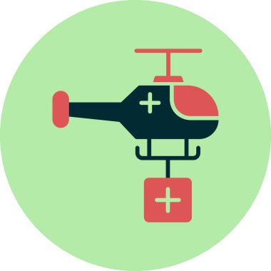 Helikopter. Web simgesi basit illüstrasyon