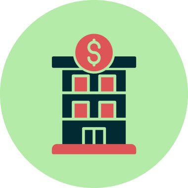 Banka web simgesi basit illüstrasyon 