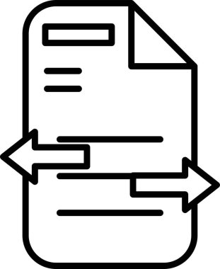 belge simgesi, vektör illüstrasyonu basit tasarım