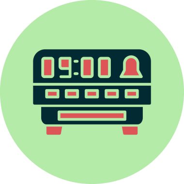 Dijital saat simgesi Vektör illüstrasyonu