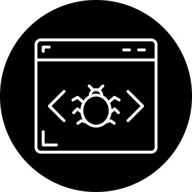 Virüs Vektörü Şekil Simgesi Tasarımı