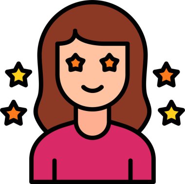 Heyecan web simgesi vektör illüstrasyonu