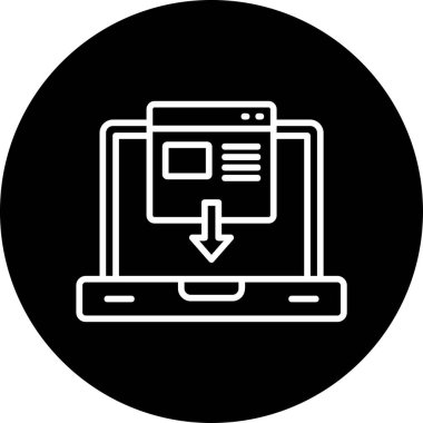 Dolu - taslak biçimdeki basit İniş Sayfası simgesi