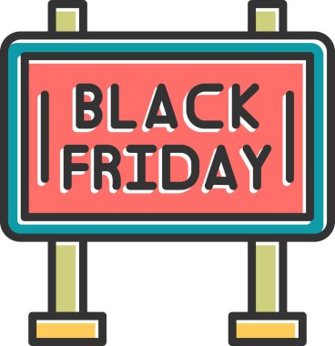 reklam panosu simgesi, vektör illüstrasyonu basit tasarım