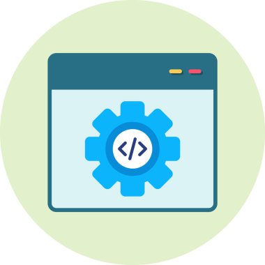 Web ayarı simgesi, vektör illüstrasyonu 