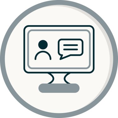 Online eğitim. Web simgesi basit tasarım