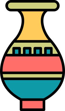 Vazo. Web simgesi basit illüstrasyon