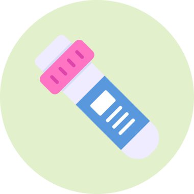 Test tübü simgesi, vektör illüstrasyonu