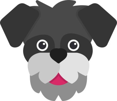 Schnauzer köpek simgesi vektör çizimi