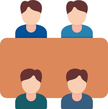 Basit simgeyi karşılama vektör illüstrasyonu