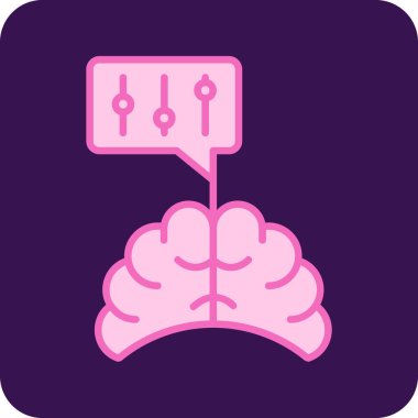 Zihin kontrolü. Web simgesi basit illüstrasyon 