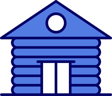 Kabin web simgesi basit tasarım 