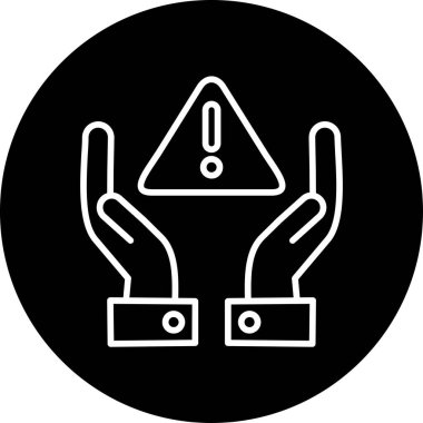 Risk yönetimi. Web simgesi basit illüstrasyon 