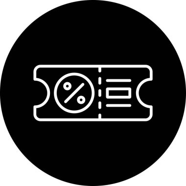 İndirim Coupon etiketi vektör illüstrasyonu