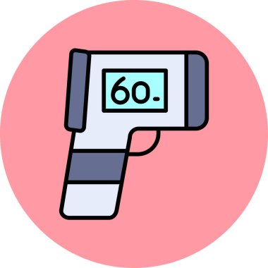 Basit termometre simgesi vektör illüstrasyonu