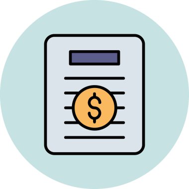 Fatura. Web simgesi basit illüstrasyon 